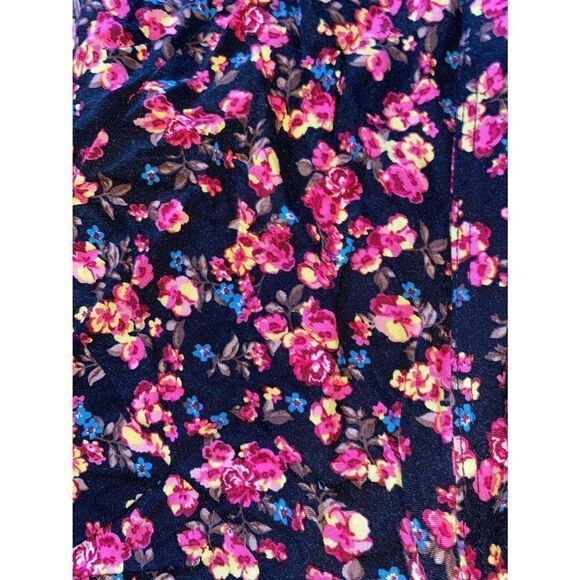 Cousin Earl Floral Romper V Neck, Side Waist Tie, Long Sleeve NWT SIZE LG - Picture 2 of 4